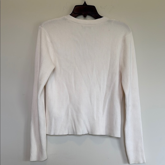 Nine West Cream Knit Cardigan Sweater - Picture 7 of 7